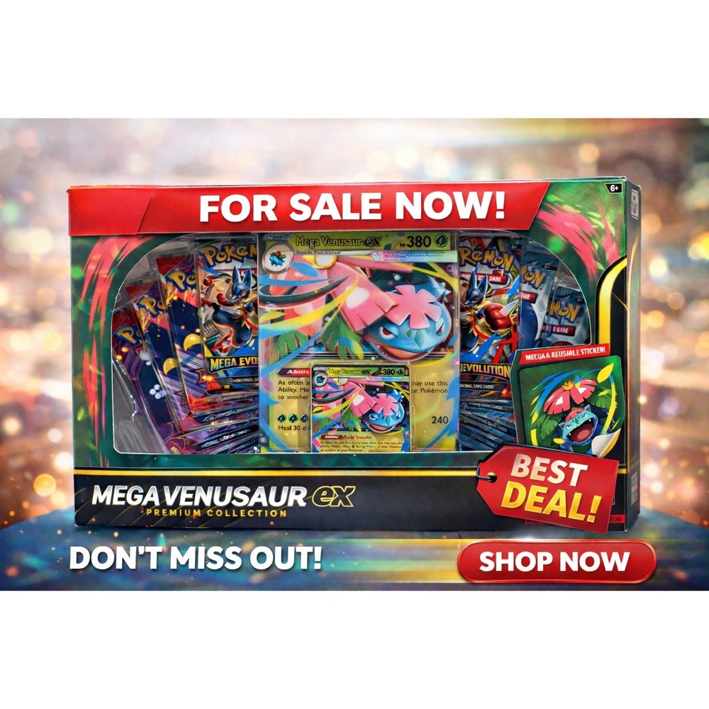 POKEMON MEGA VENUSAUR EX PREMIUM COLLECTION/ BOX SEALED/NEW/16030626